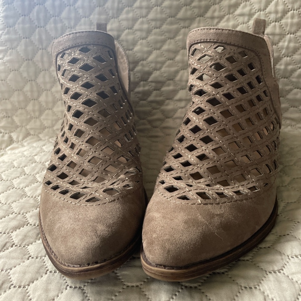 Mossimo Supply Co. Taupe Cutout Ankle Booties